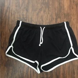 SO Lounge Life black and white striped shorts Size L with white drawstring